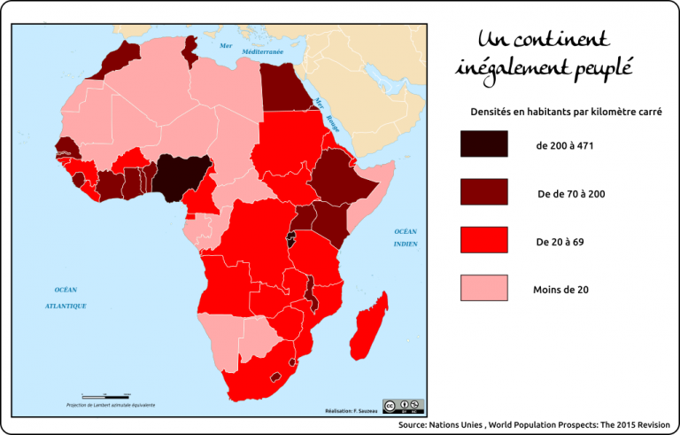 Densités africaines  L'atelier carto d'HG Sempai