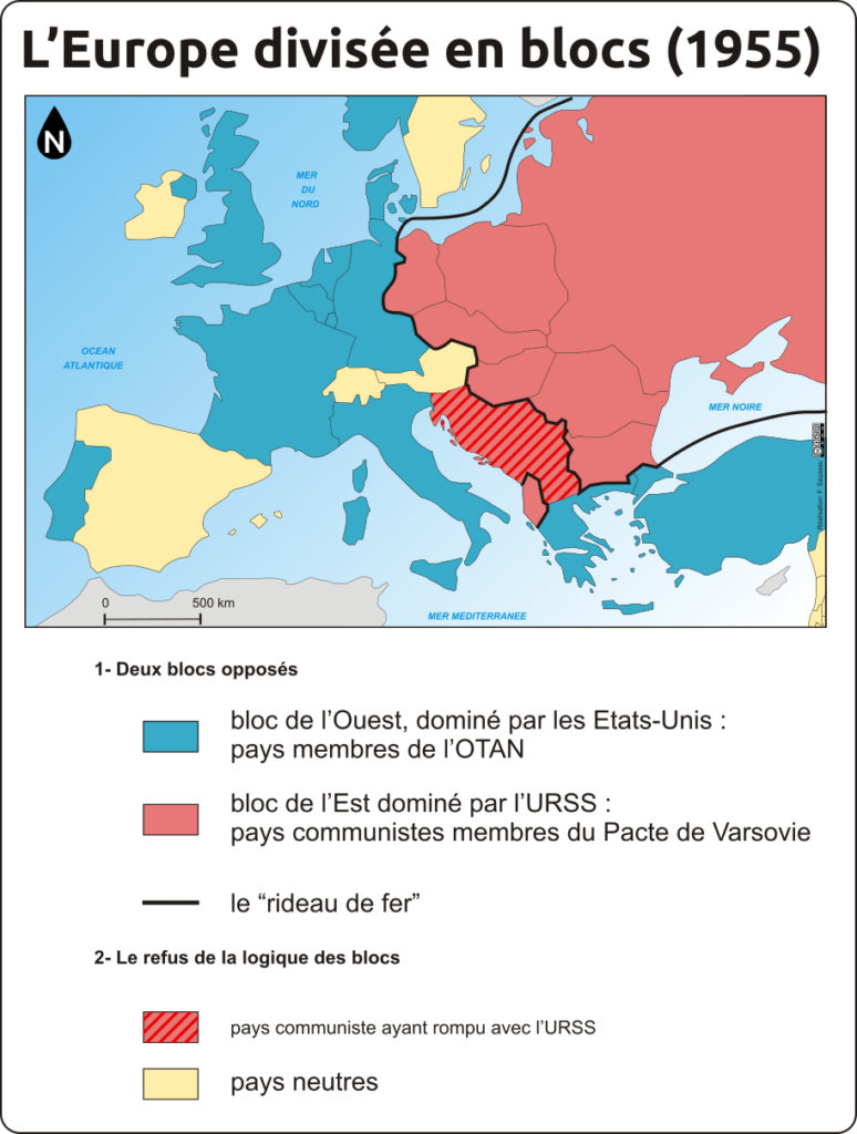Carte de l'Europe politique en 1955