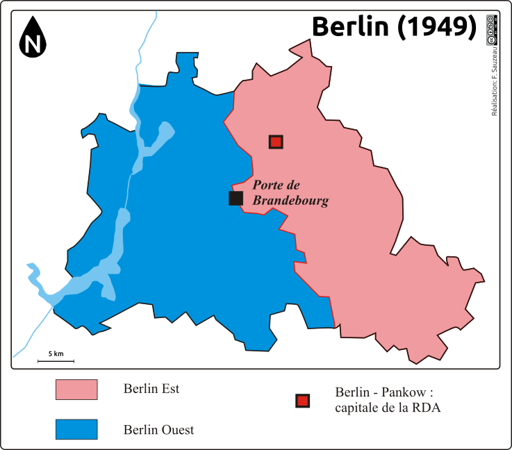 Carte de Berlin en 1949