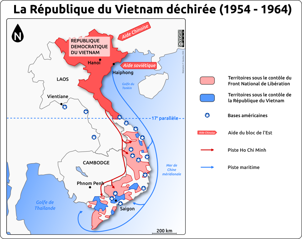 La république du Vietnam déchirée (1954 - 1964).